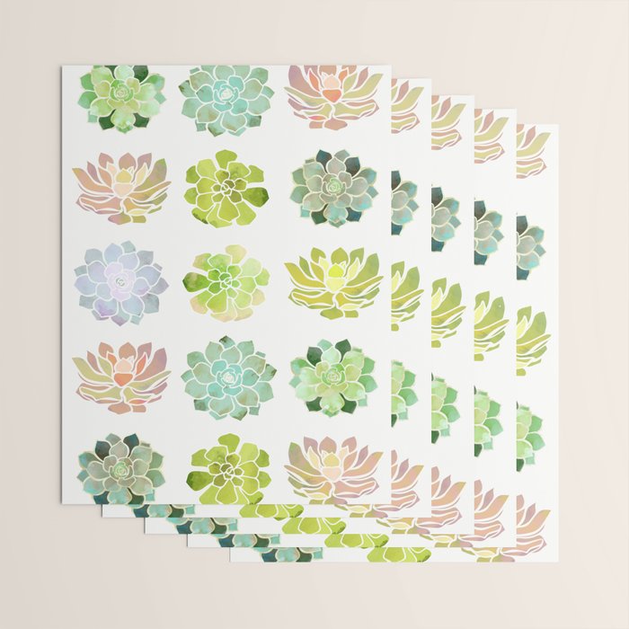 Spring Succulents Wrapping Paper Gallery Image 3