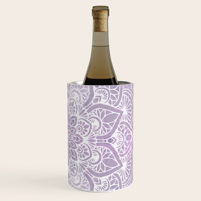 Boho, Mandala, Flower, Purple Wine Chiller Gallery Image 3