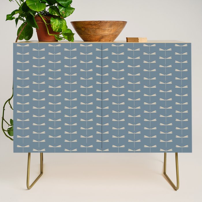 Dragonfly Pattern I Blue Credenza Gallery Image 1