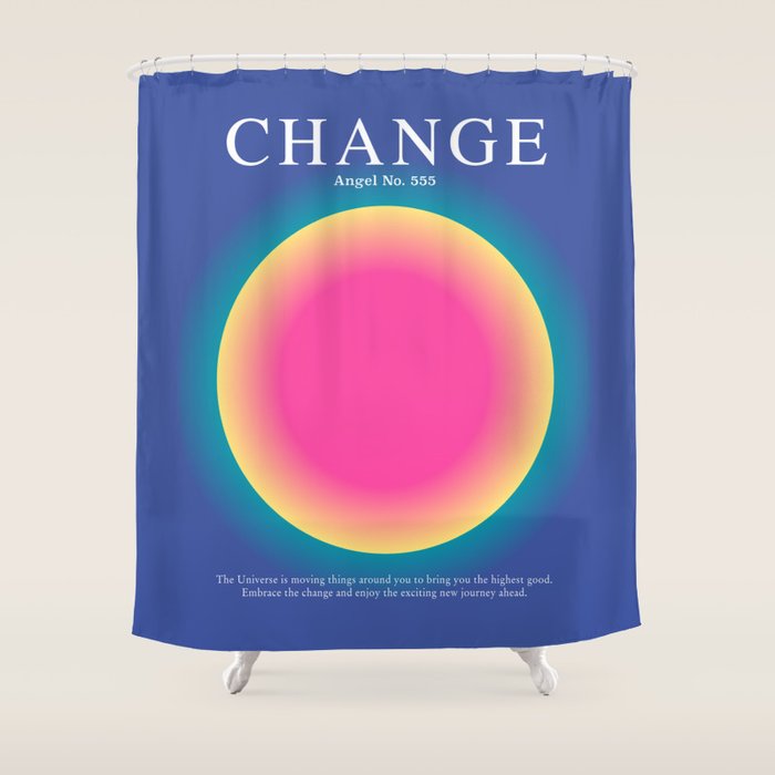 Gradient Angel Numbers: Angel Number 555 - Change Shower Curtain Gallery Image 1
