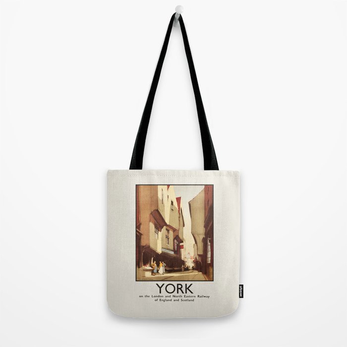 Antique Travel Poster York, England, 1920s Tote Bag Gallery Image 2
