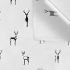Reindeer animal doodle art pattern Wall Tapestry Gallery Image 3