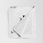 Reindeer animal doodle art pattern Throw Blanket Gallery Image 3