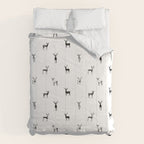 Reindeer animal doodle art pattern Comforter Gallery Image 6
