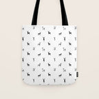 Reindeer animal doodle art pattern Tote Bag Gallery Image 1