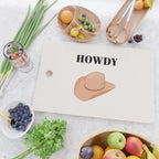 Howdy - Cowboy Hat Neutral Beige Cutting Board Gallery Image 2
