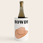 Howdy - Cowboy Hat Neutral Beige Wine Chiller Gallery Image 1