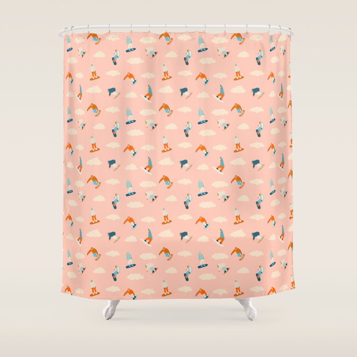 Snowboarding Shower Curtain Gallery Image 1