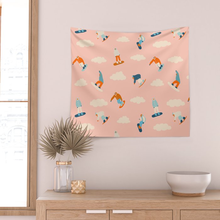 Snowboarding Wall Tapestry Gallery Image 2