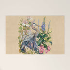 Blue Heron Floral Welcome Mat Gallery Image 1