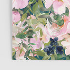 Floral Watercolor Roses, Teal and Pink, Vintage Poster Gallery Image 3