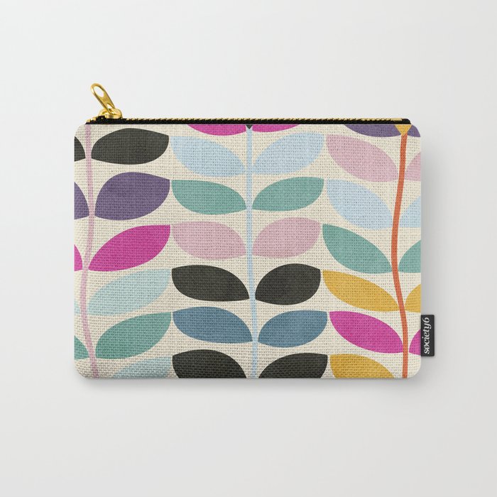 mid modern leaves spring Carry All Pouch Gallery Image 1