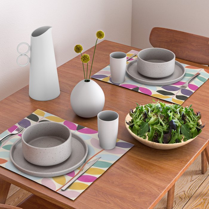 mid modern leaves spring Placemat Gallery Image 2
