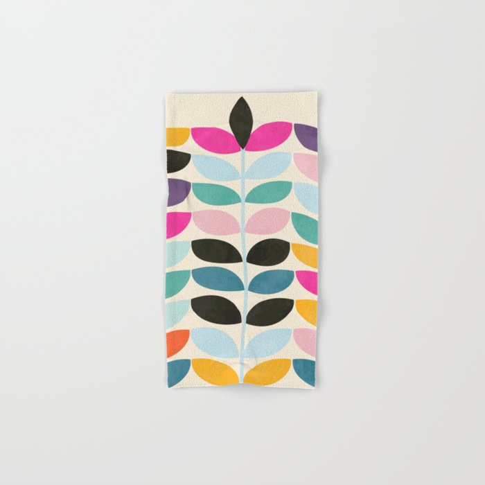 mid modern leaves spring Bath Towel Gallery Image 1