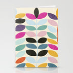 mid modern leaves spring Stationery Card Gallery Image 2