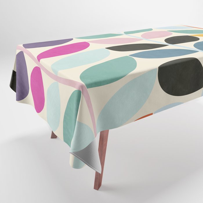 mid modern leaves spring Tablecloth Gallery Image 1