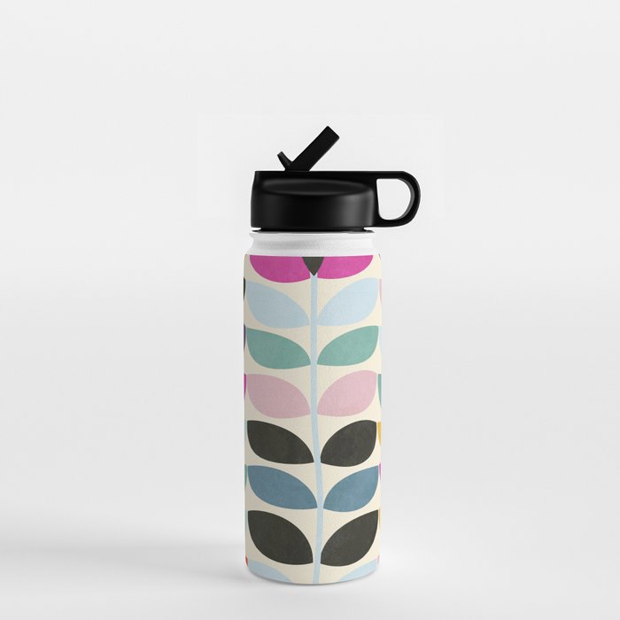 mid modern leaves spring Water Bottle Gallery Image 1