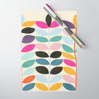 mid modern leaves spring Wrapping Paper Gallery Image 1