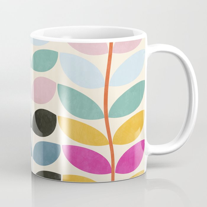 mid modern leaves spring Coffee Mug Gallery Image 1