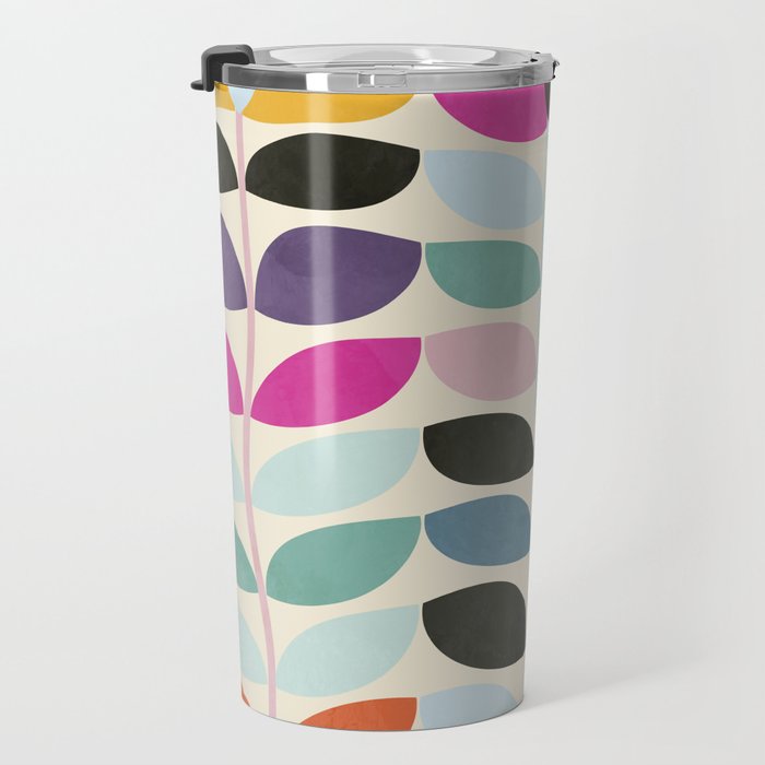 mid modern leaves spring Travel Mug Gallery Image 3