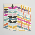 mid modern leaves spring Wrapping Paper Gallery Image 3