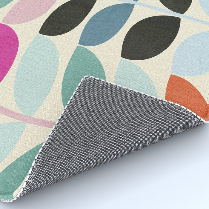 mid modern leaves spring Rug Gallery Image 4