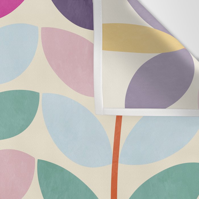 mid modern leaves spring Wall Tapestry Gallery Image 3