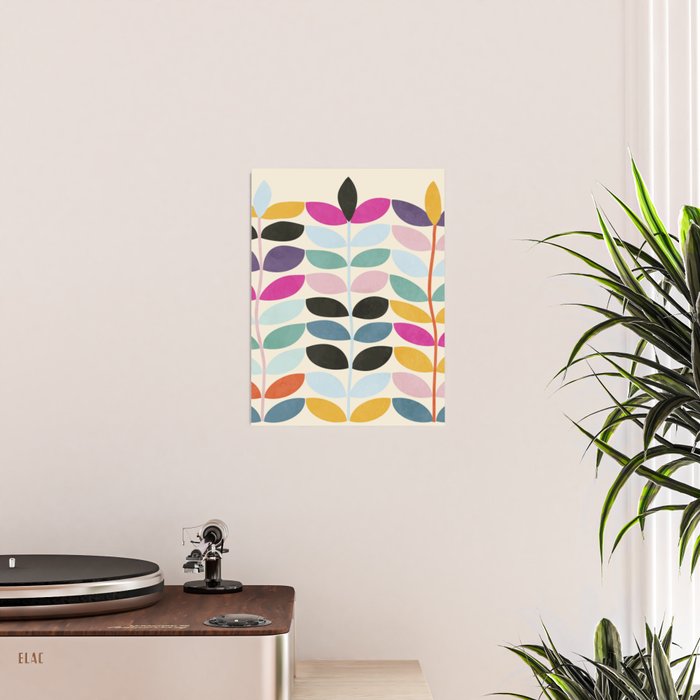 mid modern leaves spring Poster Gallery Image 2