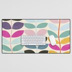 mid modern leaves spring Desk Mat Gallery Image 1