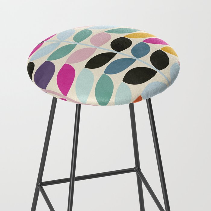 mid modern leaves spring Stool Gallery Image 2
