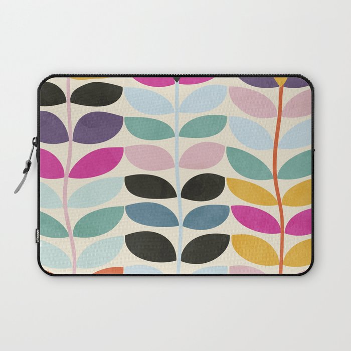 mid modern leaves spring Laptop Sleeve Gallery Image 1