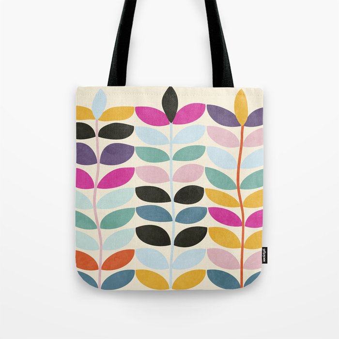 mid modern leaves spring Tote Bag Gallery Image 1