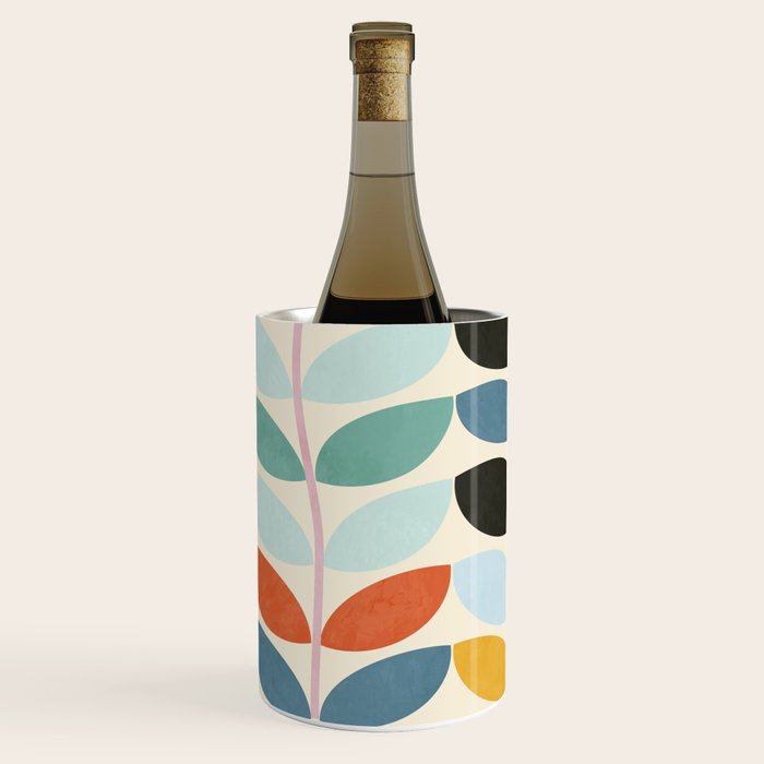 mid modern leaves spring Wine Chiller Gallery Image 2