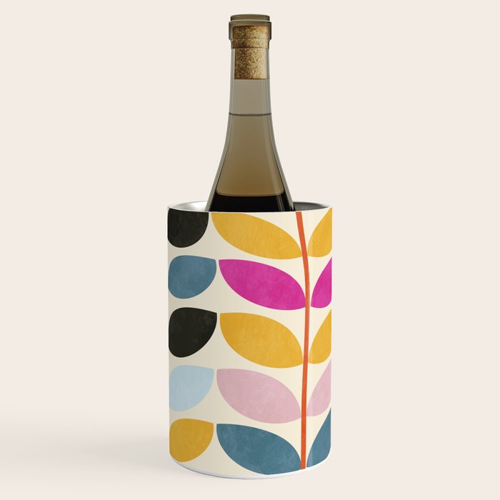 mid modern leaves spring Wine Chiller Gallery Image 3