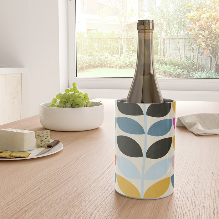 mid modern leaves spring Wine Chiller Gallery Image 4