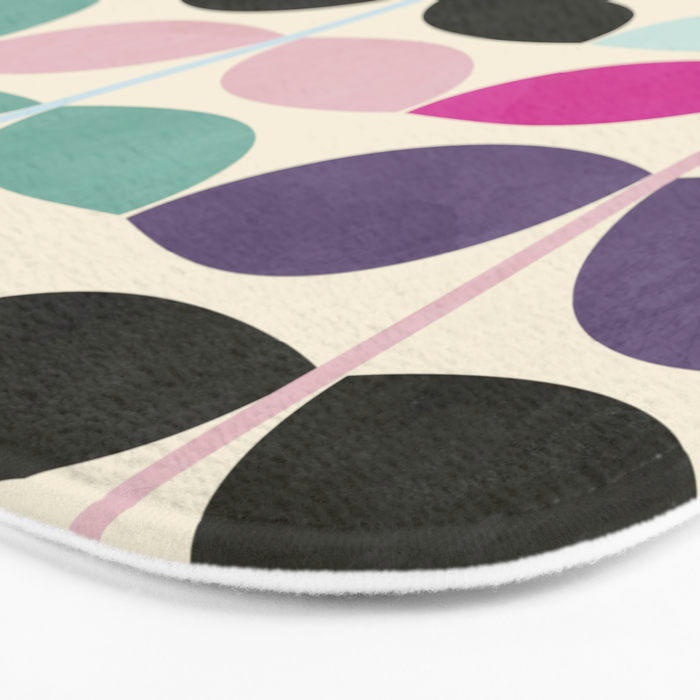 mid modern leaves spring Bath Mat Gallery Image 3