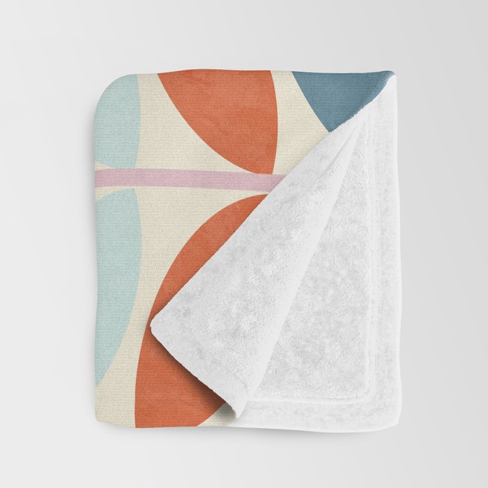mid modern leaves spring Throw Blanket Gallery Image 3