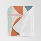 mid modern leaves spring Throw Blanket Gallery Image 3