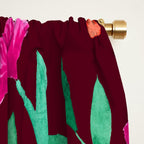 Magical garden - burgundy and pink Window Curtain Gallery Image 2