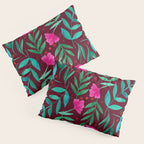 Magical garden - burgundy and pink Pillow Sham Gallery Image 3