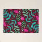 Magical garden - burgundy and pink Welcome Mat Gallery Image 1