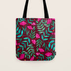 Magical garden - burgundy and pink Tote Bag Gallery Image 1
