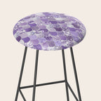 Mermaid Scales, Aesthetic Purple Stool Gallery Image 2