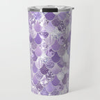 Mermaid Scales, Aesthetic Purple Travel Mug Gallery Image 1