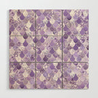 Mermaid Scales, Aesthetic Purple Wood Wall Art Gallery Image 1
