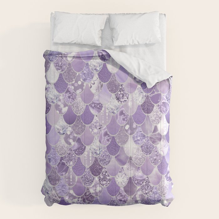 Mermaid Scales, Aesthetic Purple Comforter Gallery Image 1