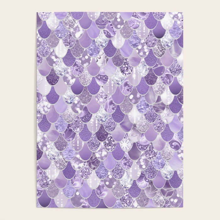 Mermaid Scales, Aesthetic Purple Poster Gallery Image 4