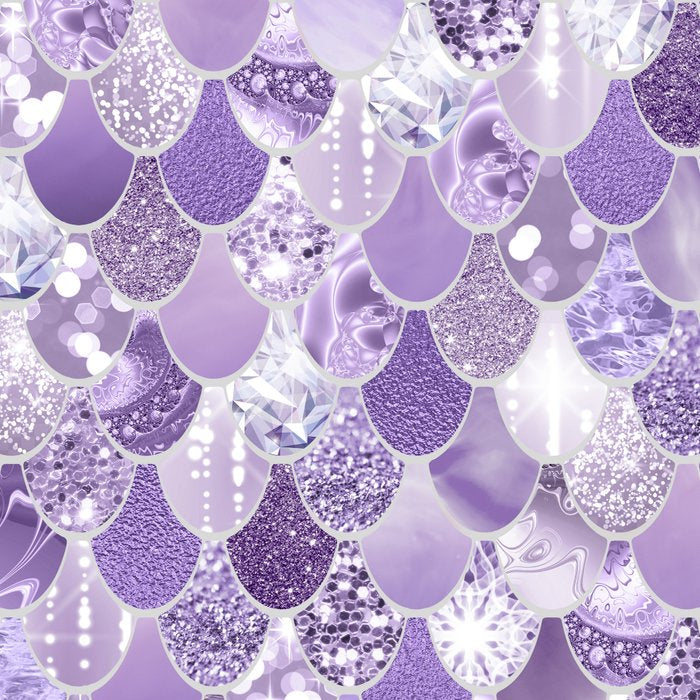 Mermaid Scales, Aesthetic Purple Coffee Mug Gallery Image 2