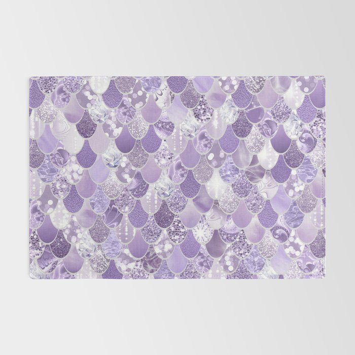 Mermaid Scales, Aesthetic Purple Rug Gallery Image 2