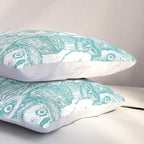 just owls teal blue Pillow Sham Gallery Image 3